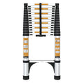 Equal 12.5 FT Aluminum Folding Telescopic Ladder with 2 Triangle Stabilizers | Certified with 2 Year Warranty | 150kg Max Capacity | Collapsible Ladder for Home or Outdoor Work (3.8m/13 Step)